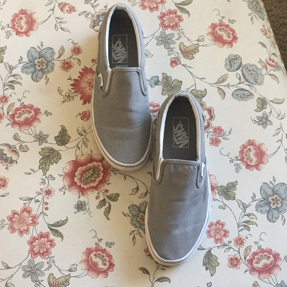 Vans slip on gray